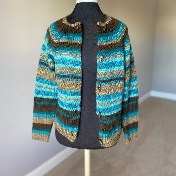 Dress Barn Stripped Cardigan. Sz M - Picture 1 of 5